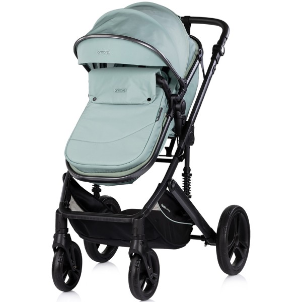 Cărucior 2 în 1 Chipolino Amore matcha pentru nou-născuți, landou și sport, până la 22 kg