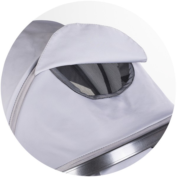 Cărucior 2 în 1 Chipolino Amore platinum pentru nou-născuți, landou și sport, până la 22 kg