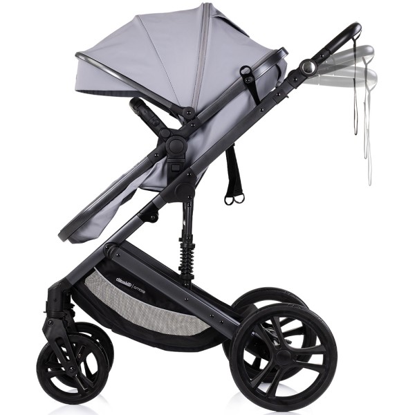 Cărucior 2 în 1 Chipolino Amore platinum pentru nou-născuți, landou și sport, până la 22 kg