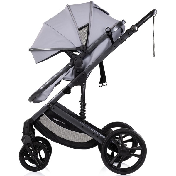 Cărucior 2 în 1 Chipolino Amore platinum pentru nou-născuți, landou și sport, până la 22 kg