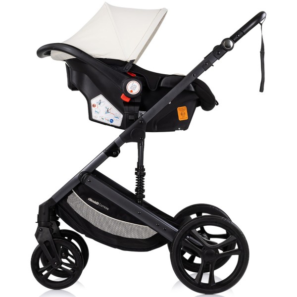 Cărucior 3 în 1 Chipolino Amore – Landou Reversibil + Scaun Auto, 0-36 luni, Culoare cashmere