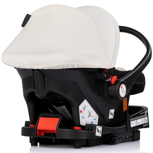 Cărucior 3 în 1 Chipolino Amore – Landou Reversibil + Scaun Auto, 0-36 luni, Culoare cashmere