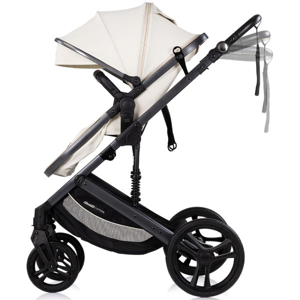 Cărucior 3 în 1 Chipolino Amore – Landou Reversibil + Scaun Auto, 0-36 luni, Culoare cashmere