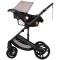 Cărucior 3 în 1 Chipolino Amore – Landou Reversibil + Scaun Auto, 0-36 luni, Culoare latte