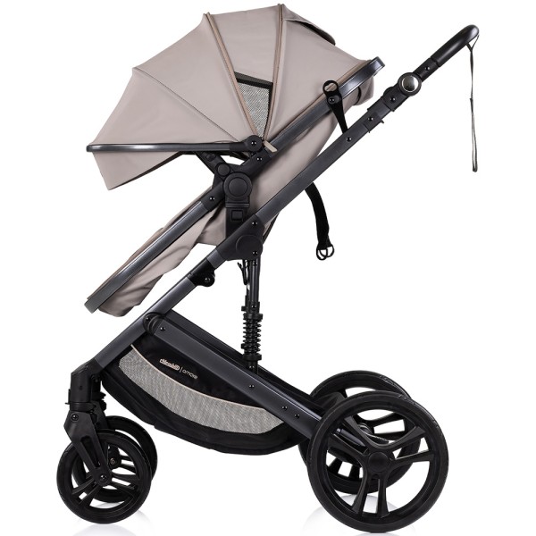 Cărucior 3 în 1 Chipolino Amore – Landou Reversibil + Scaun Auto, 0-36 luni, Culoare latte