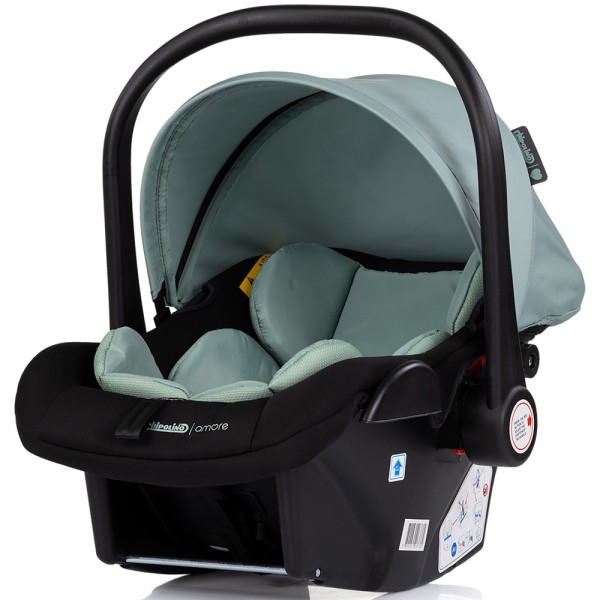 Cărucior 3 în 1 Chipolino Amore – Landou Reversibil + Scaun Auto, 0-36 luni, Culoare matcha