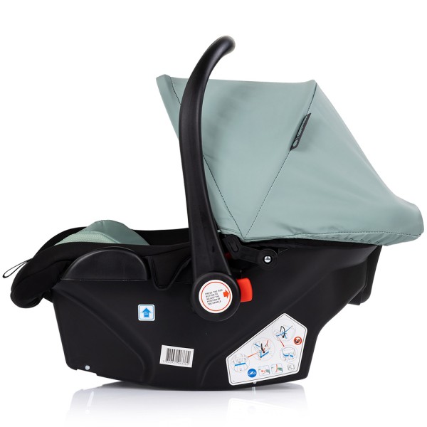 Cărucior 3 în 1 Chipolino Amore – Landou Reversibil + Scaun Auto, 0-36 luni, Culoare matcha