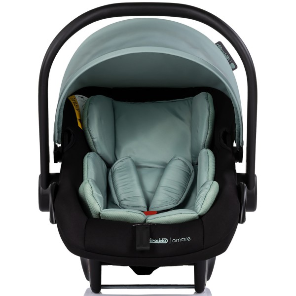 Cărucior 3 în 1 Chipolino Amore – Landou Reversibil + Scaun Auto, 0-36 luni, Culoare matcha