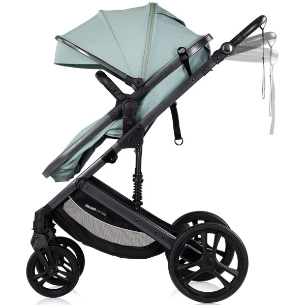 Cărucior 3 în 1 Chipolino Amore – Landou Reversibil + Scaun Auto, 0-36 luni, Culoare matcha