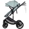 Cărucior 3 în 1 Chipolino Amore – Landou Reversibil + Scaun Auto, 0-36 luni, Culoare matcha