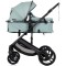 Cărucior 3 în 1 Chipolino Amore – Landou Reversibil + Scaun Auto, 0-36 luni, Culoare matcha