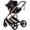 Cărucior 3 în 1 Chipolino Amore – Landou Reversibil + Scaun Auto, 0-36 luni, Culoare noir