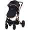 Cărucior 3 în 1 Chipolino Amore – Landou Reversibil + Scaun Auto, 0-36 luni, Culoare noir
