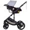 Cărucior 3 în 1 Chipolino Amore – Landou Reversibil + Scaun Auto, 0-36 luni, Culoare Platinum
