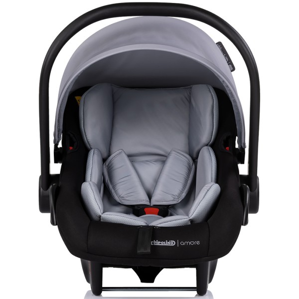Cărucior 3 în 1 Chipolino Amore – Landou Reversibil + Scaun Auto, 0-36 luni, Culoare Platinum