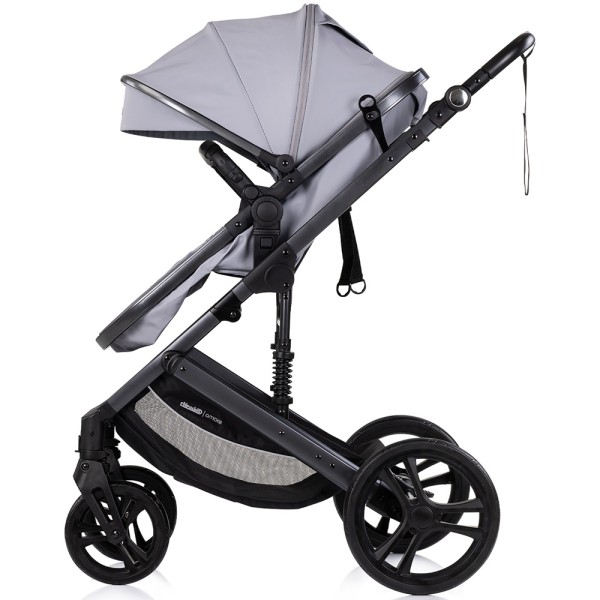 Cărucior 3 în 1 Chipolino Amore – Landou Reversibil + Scaun Auto, 0-36 luni, Culoare Platinum