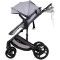 Cărucior 3 în 1 Chipolino Amore – Landou Reversibil + Scaun Auto, 0-36 luni, Culoare Platinum