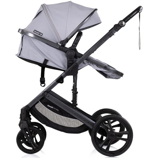 Cărucior 3 în 1 Chipolino Amore – Landou Reversibil + Scaun Auto, 0-36 luni, Culoare Platinum