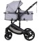 Cărucior 3 în 1 Chipolino Amore – Landou Reversibil + Scaun Auto, 0-36 luni, Culoare Platinum