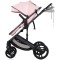 Cărucior 3 în 1 Chipolino Amore – Landou Reversibil + Scaun Auto, 0-36 luni, Culoare powder pink