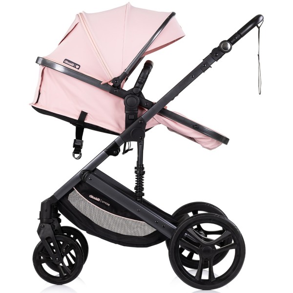 Cărucior 3 în 1 Chipolino Amore – Landou Reversibil + Scaun Auto, 0-36 luni, Culoare powder pink
