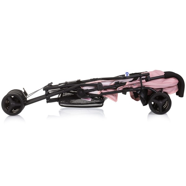 Cărucior sport Chipolino Point pink marshmallow, pliabil tip umbrelă, spătar reglabil, 6–36 luni