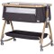 Patut co-sleeper Chipolino Charisma cu laterala culisanta charcoal wood