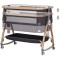 Patut co-sleeper Chipolino Charisma cu laterala culisanta charcoal wood