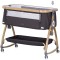 Patut co-sleeper Chipolino Charisma cu laterala culisanta charcoal wood
