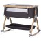 Patut co-sleeper Chipolino Charisma cu laterala culisanta charcoal wood