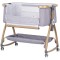 Patut co-sleeper Chipolino Charisma cu laterala culisanta platinum wood