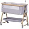 Patut co-sleeper Chipolino Charisma cu laterala culisanta platinum wood