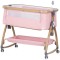 Patut co-sleeper Chipolino Charisma cu laterala culisanta powder pink wood