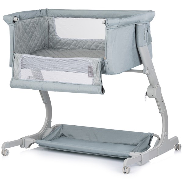 Patut co-sleeper Chipolino Eleganza cu laterala culisanta basil