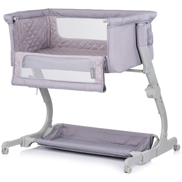 Patut co-sleeper Chipolino Eleganza cu laterala culisanta cloud