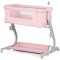 Patut co-sleeper Chipolino Eleganza cu laterala culisanta pink marshmallow