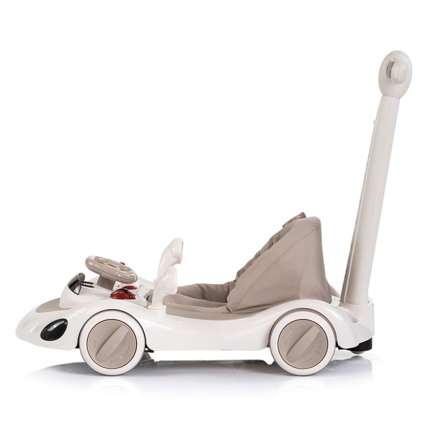 Premergător Chipolino Happy Walker 5 în 1 beige cu balansoar, centru activități și maner parental