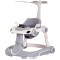 Premergător Chipolino Happy Walker 5 în 1 grey cu balansoar, centru activități și maner parental