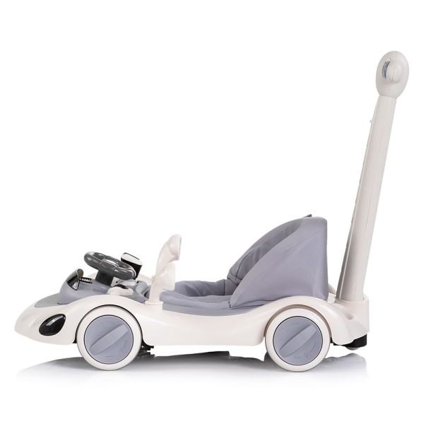 Premergător Chipolino Happy Walker 5 în 1 grey cu balansoar, centru activități și maner parental