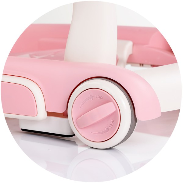 Premergător Chipolino Happy Walker 5 în 1 pink cu balansoar, centru activități și maner parental