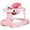 Premergător Chipolino Happy Walker 5 în 1 pink cu balansoar, centru activități și maner parental