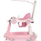Premergător Chipolino Happy Walker 5 în 1 pink cu balansoar, centru activități și maner parental