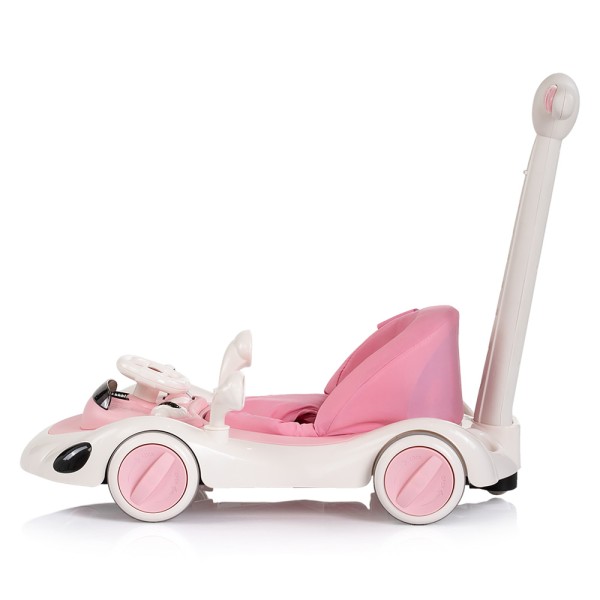 Premergător Chipolino Happy Walker 5 în 1 pink cu balansoar, centru activități și maner parental