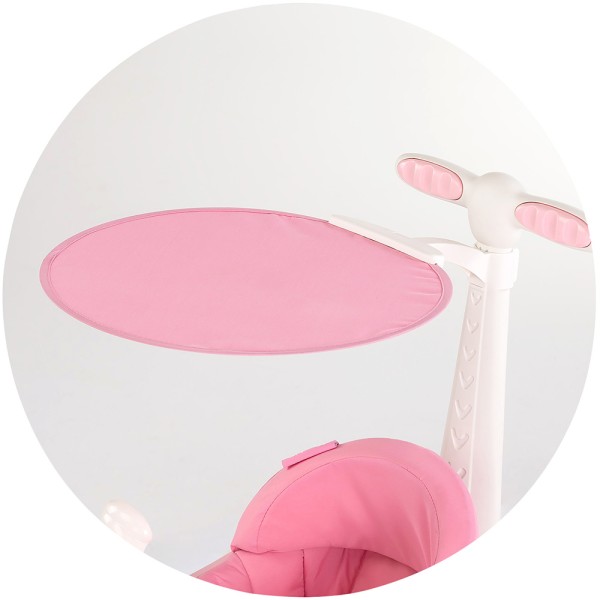 Premergător Chipolino Happy Walker 5 în 1 pink cu balansoar, centru activități și maner parental