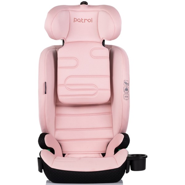 Scaun auto Chipolino Patrol I-Size 100-150 cm cu sistem Isofix powder pink