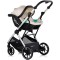 Cărucior 3 in 1 Chipolino Aurora, 0-4 ani, 22 kg, landou, parte sport reversibila, scaun auto i Size, pliabil culoare cashmere