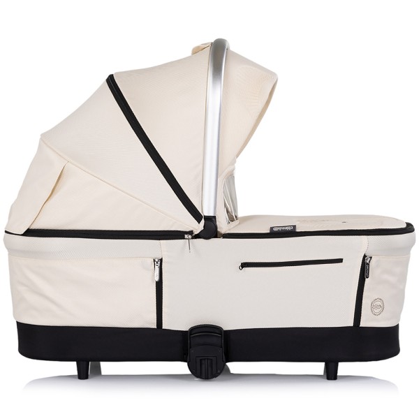 Cărucior 3 in 1 Chipolino Aurora, 0-4 ani, 22 kg, landou, parte sport reversibila, scaun auto i Size, pliabil culoare cashmere