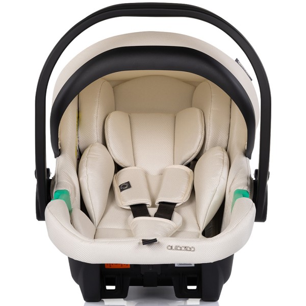 Cărucior 3 in 1 Chipolino Aurora, 0-4 ani, 22 kg, landou, parte sport reversibila, scaun auto i Size, pliabil culoare cashmere