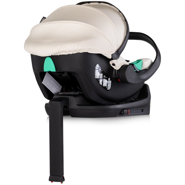 Cărucior 3 in 1 Chipolino Aurora, 0-4 ani, 22 kg, landou, parte sport reversibila, scaun auto i Size, pliabil culoare cashmere