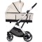 Cărucior 3 in 1 Chipolino Aurora, 0-4 ani, 22 kg, landou, parte sport reversibila, scaun auto i Size, pliabil culoare cashmere